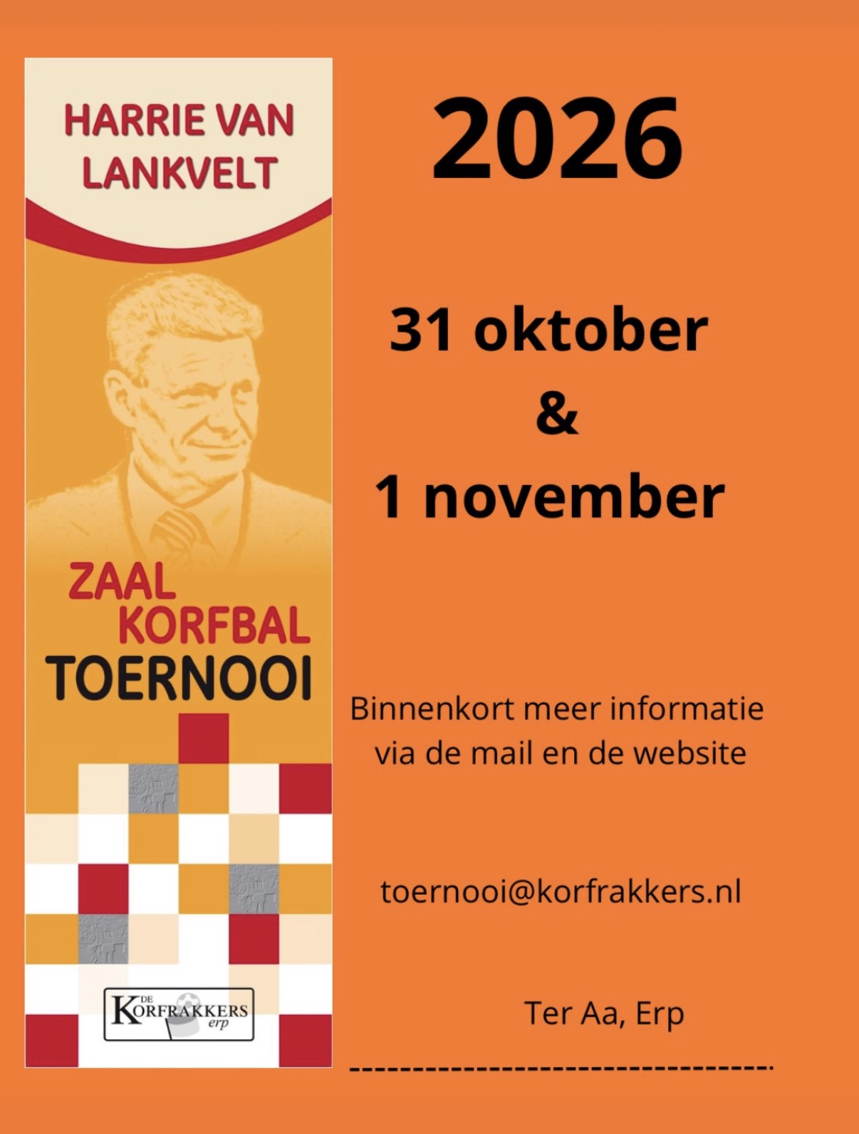 Schrijf je nu in voor het Harrie van Lankvelt toernooi!